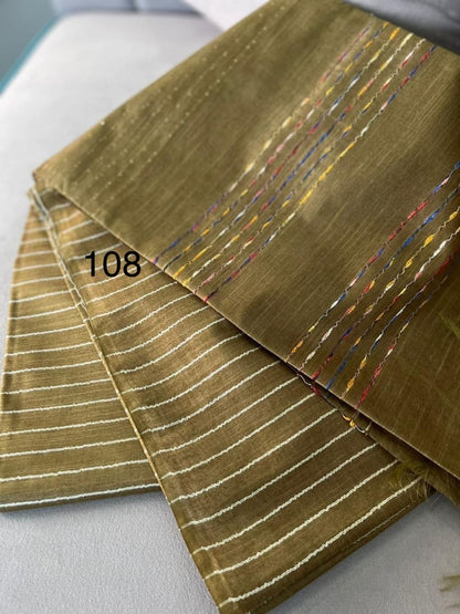 Kota Doria Stepal Saree with Lab Lab Design and Zari Border – Lightweight Festive Wear