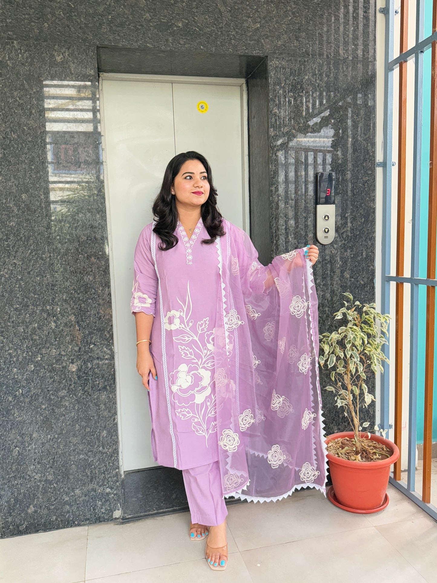 Modal Silk Kurta Pant Dupatta Set with Embroidery Work – Women’s Ethnic Wear (Sizes M–2XL)