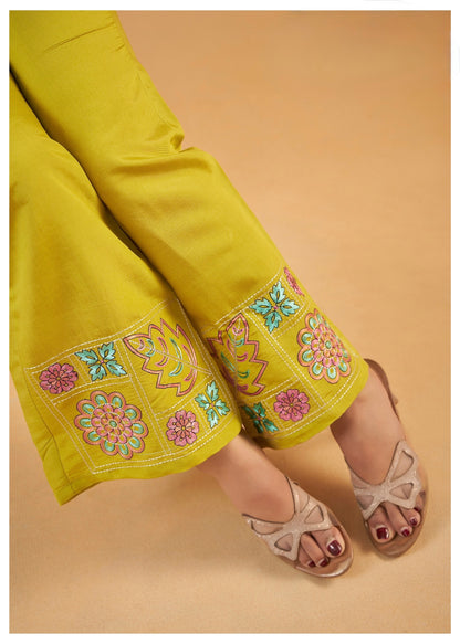 Women's Viscose Silk Co-ord Set with Elegant Work