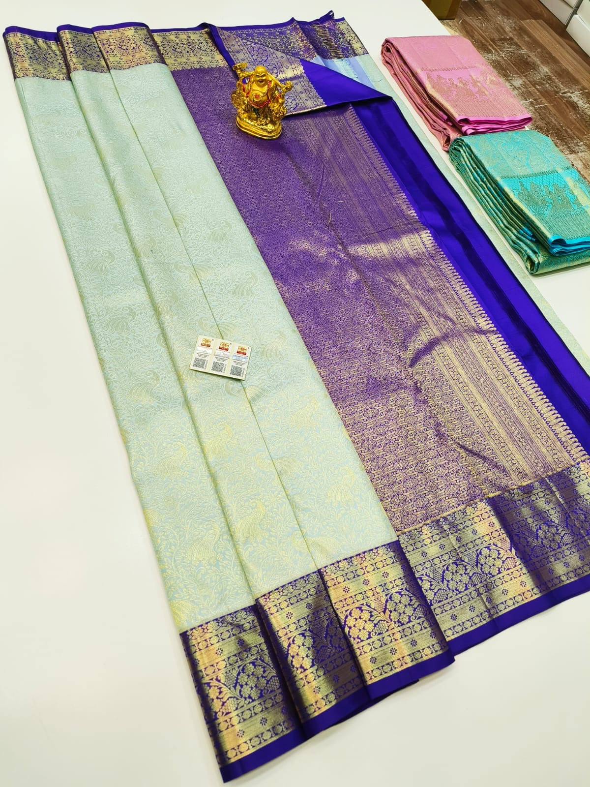 Pure Kanchipuram Wedding Silk Saree for Women – Handwoven with Zari Work, Bridal Special