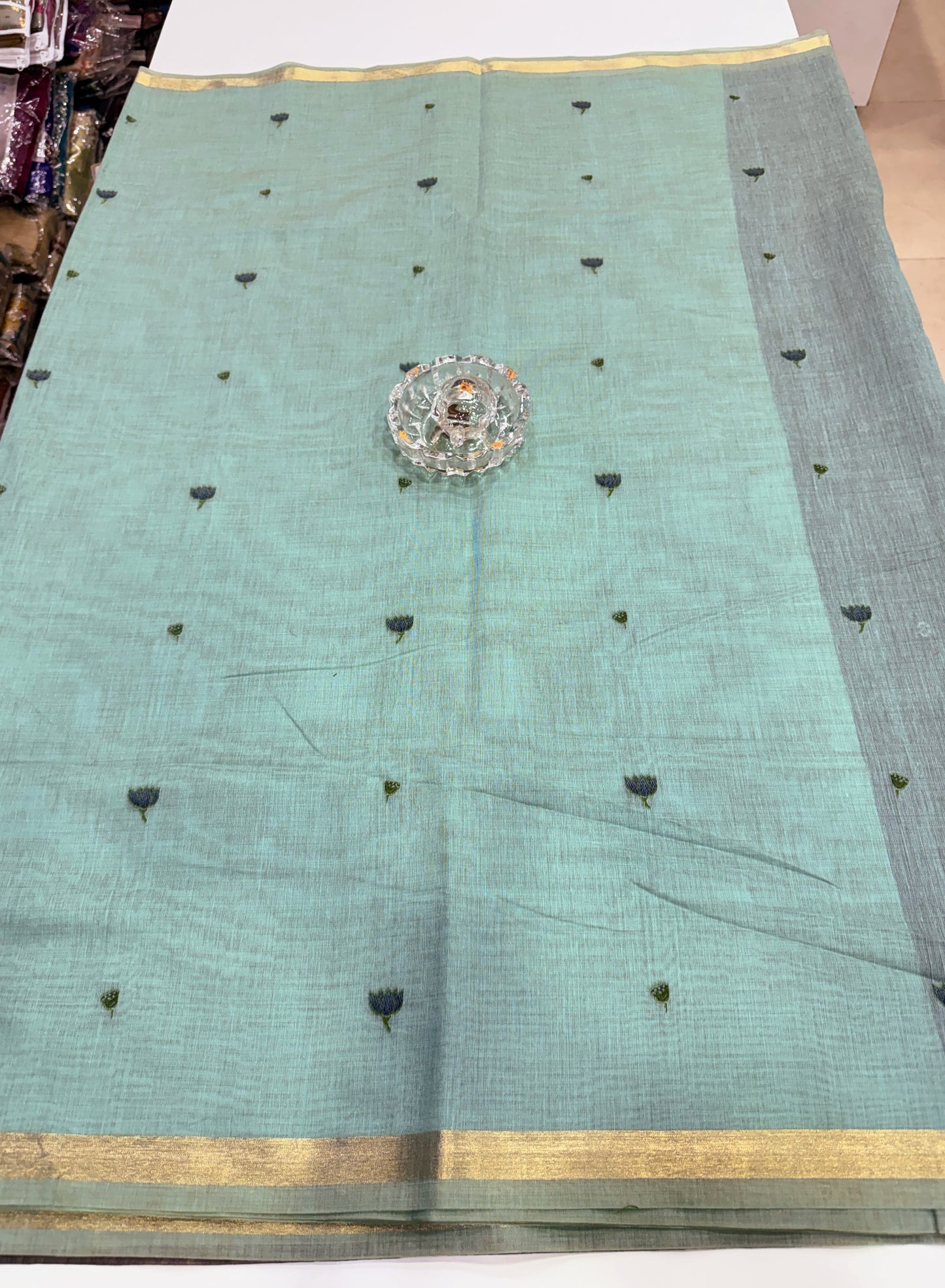 Munga Cotton Handloom Pichwai Saree for Women with Woven Border and Tassel Pallu – Soft Lightweight Traditional Wear