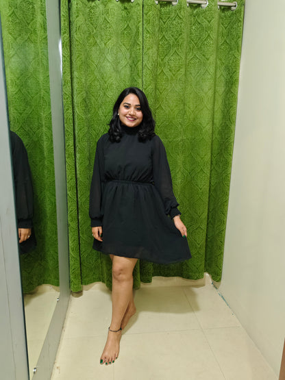 Premium Fox Georgette Suit with Designer Smoke Work on Neck and Sleeves – Women’s Stitched Outfit