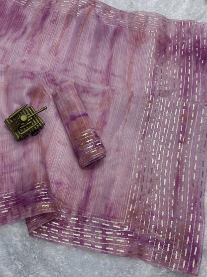 Pastel Bliss Pure Organza Sarees