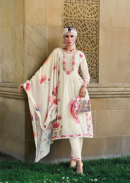 Pure Cotton Anarkali Kurti Pant Set with Digital Print Dupatta – Pakistani Style Women’s Ethnic Wear