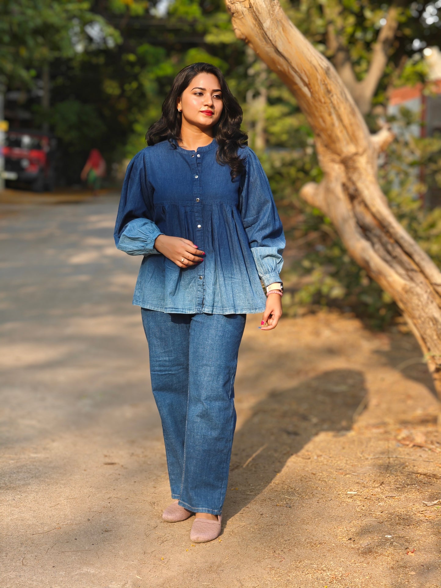 Classic Denim Short Top for Women – Size 2XL