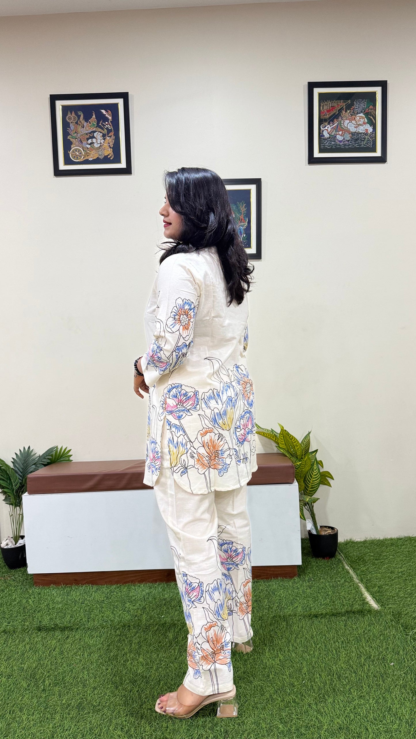 Women's Pure Cotton Flex Co-ord Set with Digital Print for Summer Wear