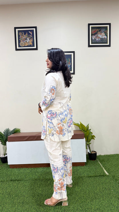 Women's Pure Cotton Flex Co-ord Set with Digital Print for Summer Wear