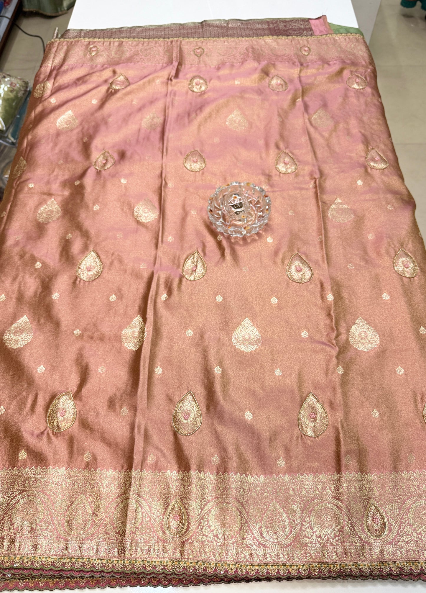 Premium Viscose Silk Saree with Heavy Embroidered Designer Blouse – Wedding and Bridal Wear