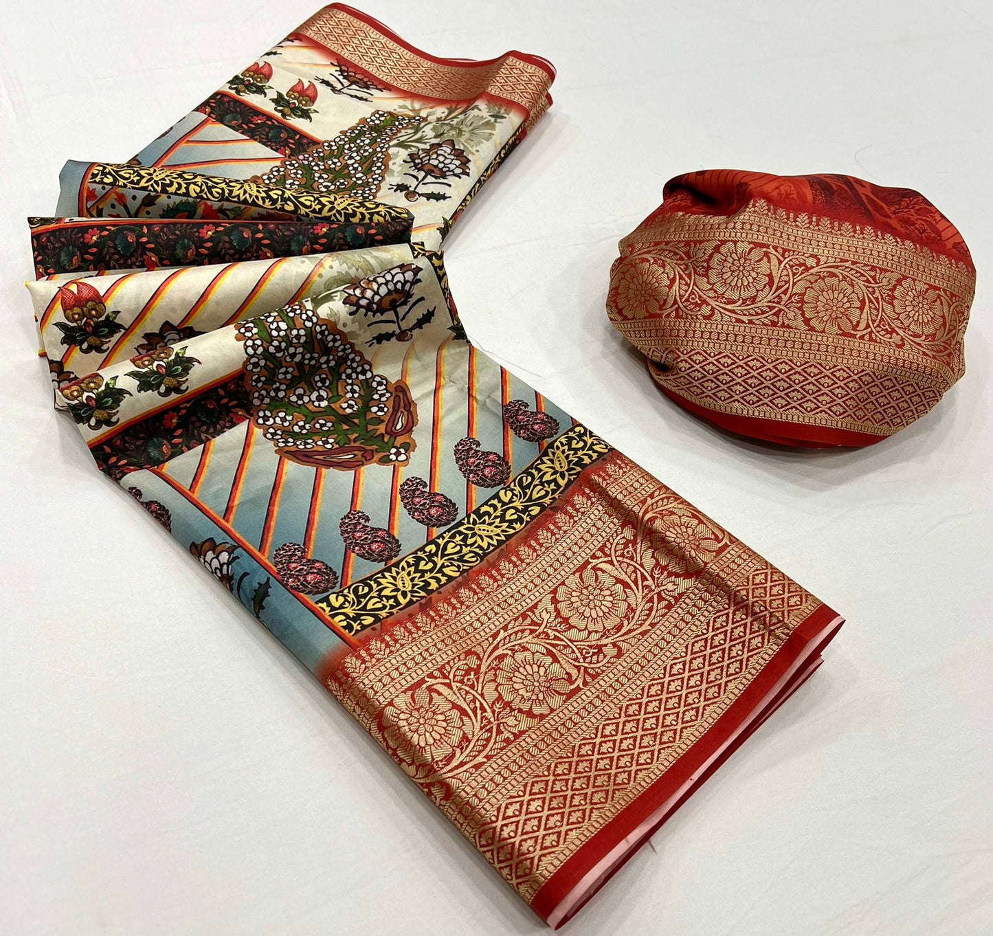 Dola Viscose Silk Saree with Exquisite Printed Design – Elegant Festive Wear for Women