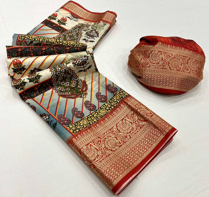 Dola Viscose Silk Saree with Exquisite Printed Design – Elegant Festive Wear for Women