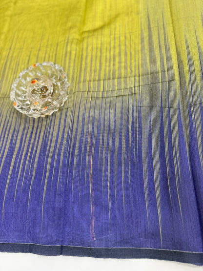 Ikat Kotki Cotton Silk Saree for Women with Matching Blouse Piece – Handwoven Traditional Design