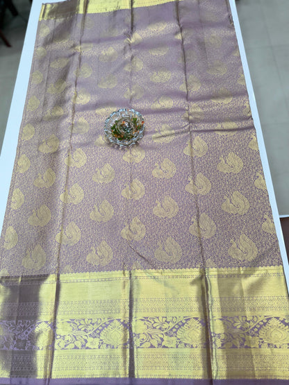 Pure Silk Handloom Saree with Zari Brocade Weaving – Festive & Bridal Collection