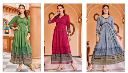 Azure Dreams Alia Cut Long Gowns