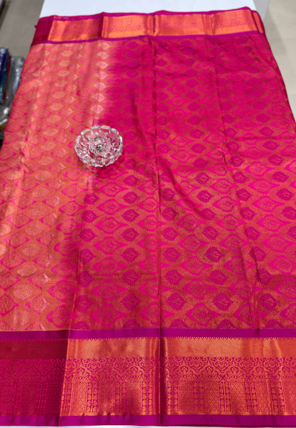 Soft Silk Saree with Traditional Zari Border and All-Over Weaving Design for Women