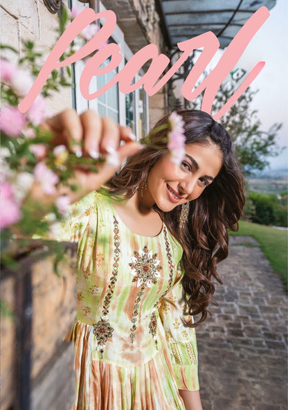 Pure Muslin Tie-Dye Handwork Frock Dress – Women’s Designer Summer Wear (XL, XXL)