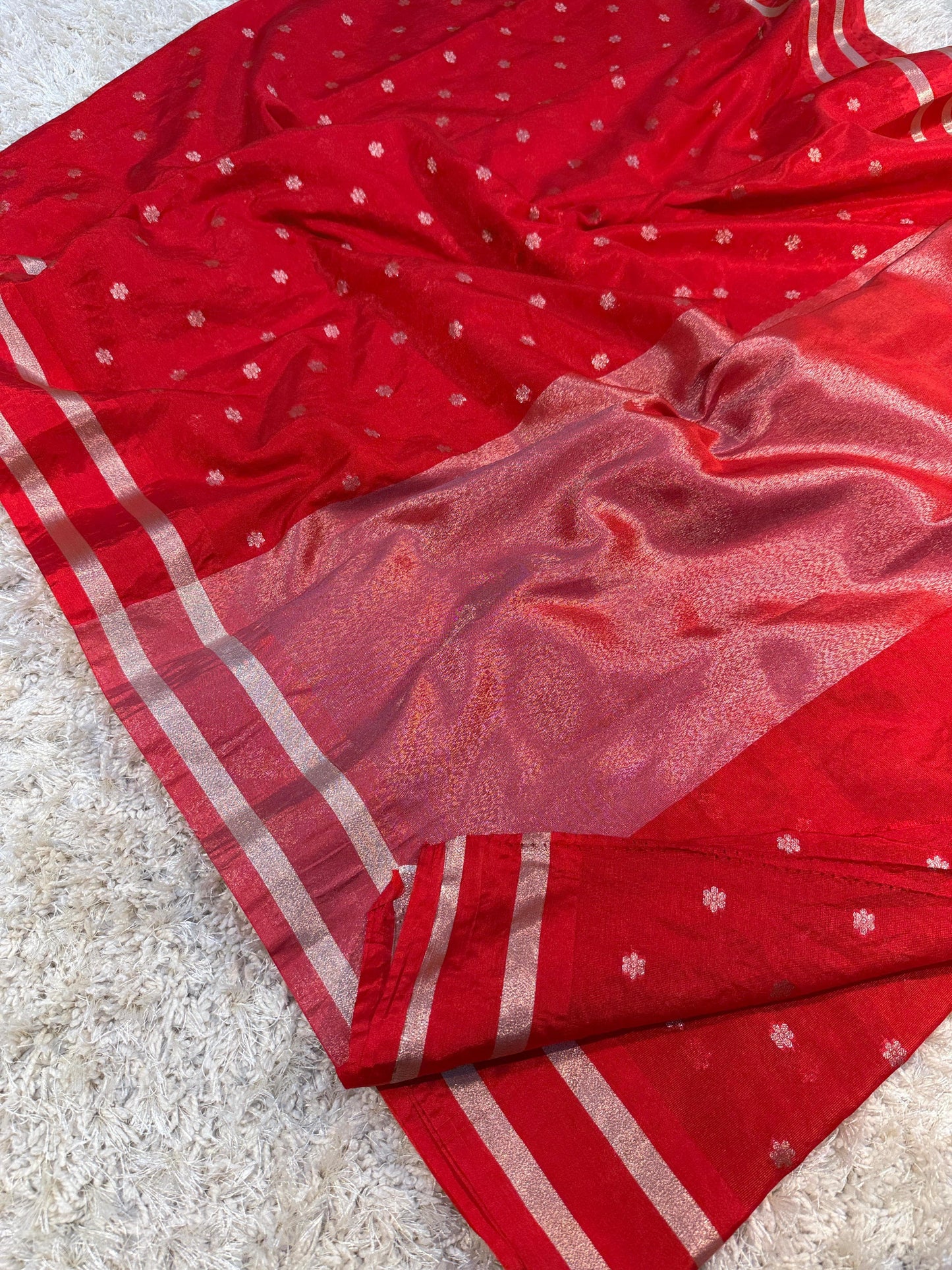 Banarasi Dyeable Soft Silk Saree with Zari Booti Weaving for Women – Festive Wear