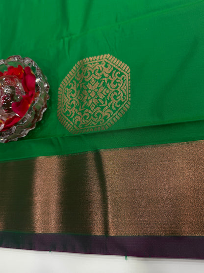 Kanchi Soft Silk Saree with Zari Weaving and Traditional Motifs – Wedding and Festive Wear