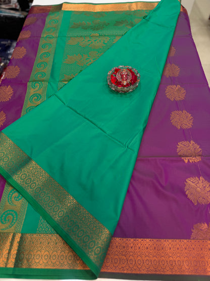 Soft Silk Sarees with Zari Work and Contrast Borders for Women – Festive and Traditional Wear