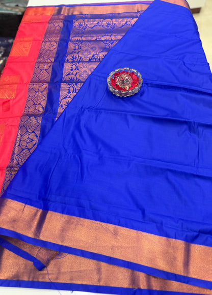 Kanchi Soft Silk Saree with Zari Weaving and Traditional Motifs – Wedding and Festive Wear