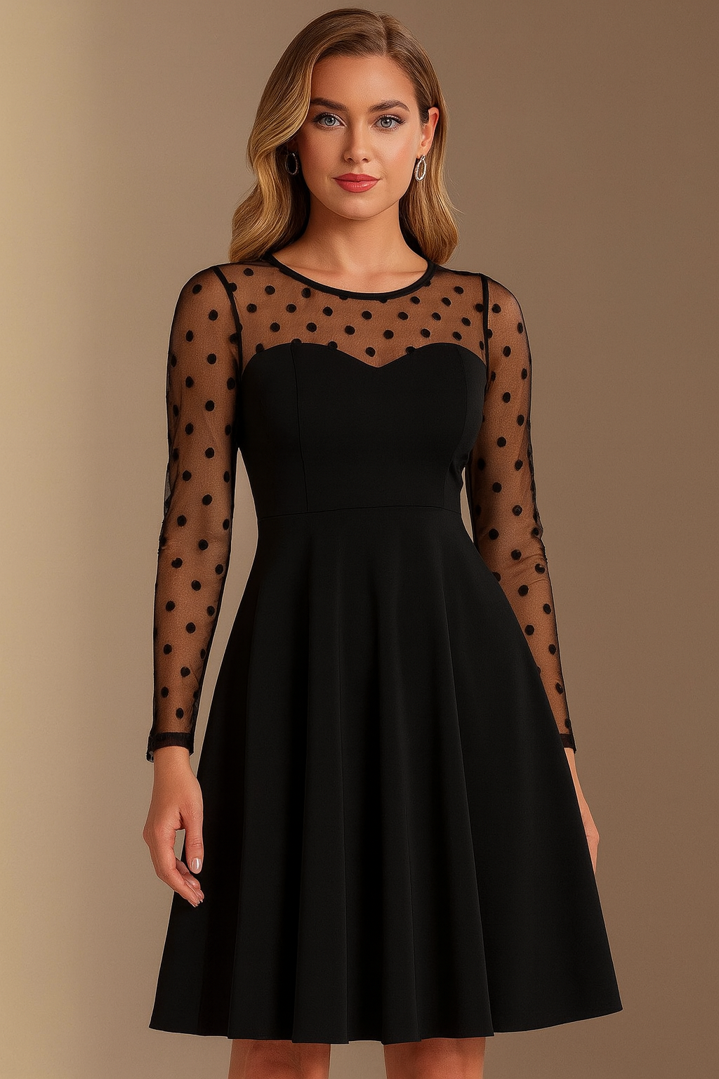 Women’s Full-Stitched Black Outfit in Ajanta Fabric – Sizes S to XL, 36 Inches Length