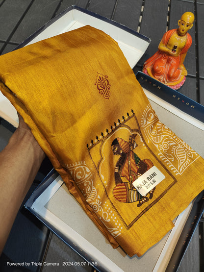 Tussar Silk Saree with Blouse Piece – Women’s Festive and Traditional Wear