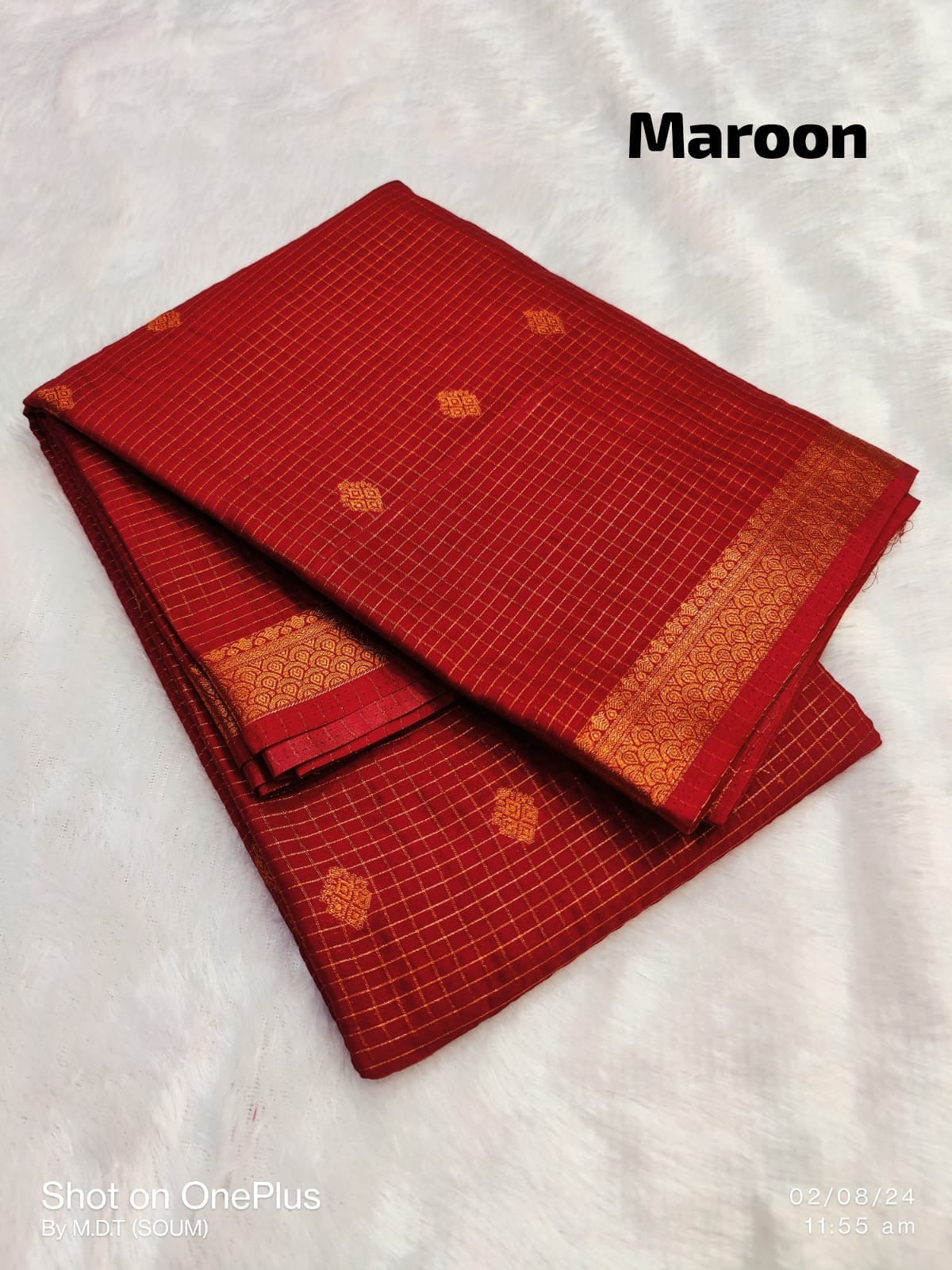 Mangalagiri Semi Pattu Saree with Blouse Piece for Women