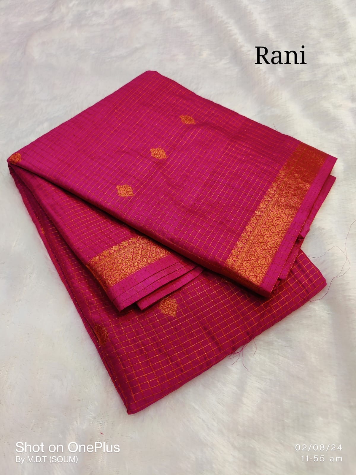 Mangalagiri Semi Pattu Saree with Blouse Piece for Women