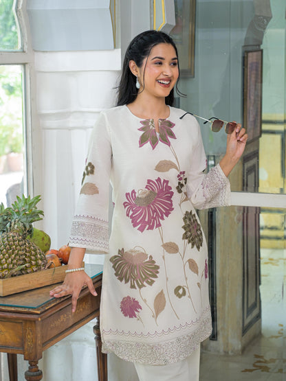 Linen-Cotton Co-Ord Set with Tailored Top and Bottom – Casual and Workwear Ethnic Set for Women (M to 3XL)