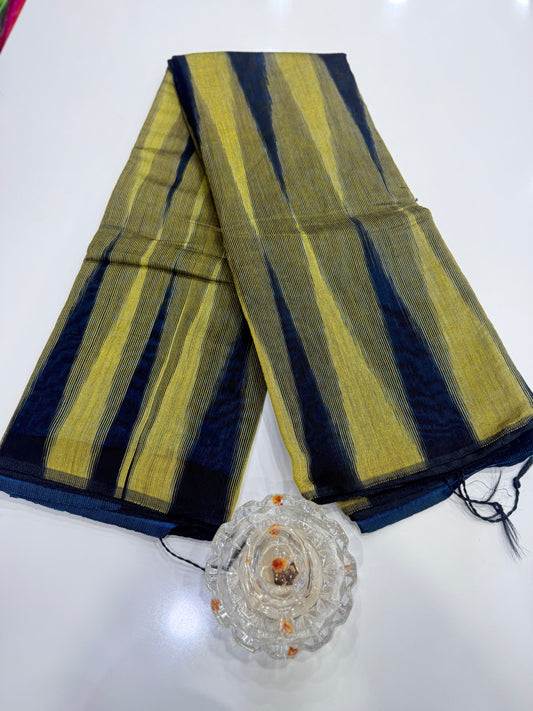 Ikat Kotki Cotton Silk Saree for Women with Matching Blouse Piece – Handwoven Traditional Design