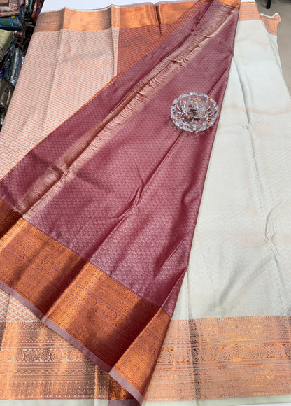 Soft Silk Saree with Samutrika Weaving and Contrast Zari Border for Women – Lightweight Festive Wear Saree