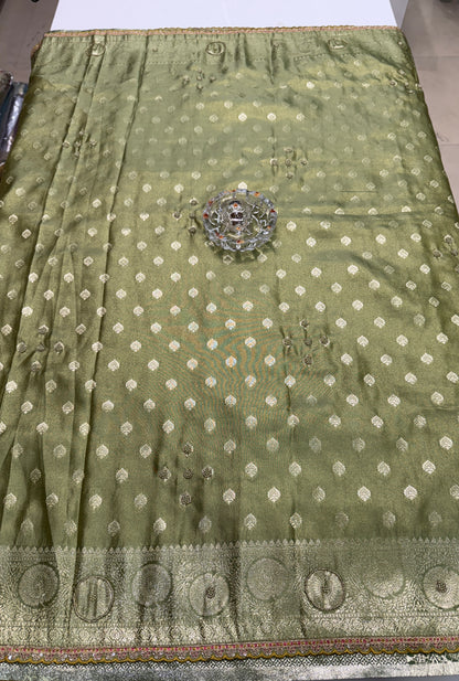 Premium Viscose Silk Saree with Heavy Embroidered Designer Blouse – Wedding and Bridal Wear