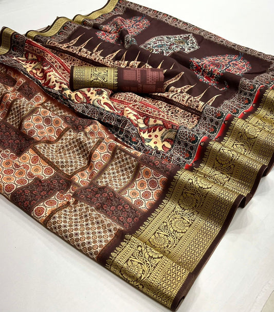 Dola Viscose Silk Saree with Exquisite Printed Design – Elegant Festive Wear for Women