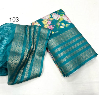 Floral elegance Dola Silk Sarees