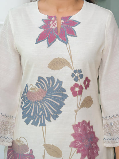 Linen-Cotton Co-Ord Set with Tailored Top and Bottom – Casual and Workwear Ethnic Set for Women (M to 3XL)