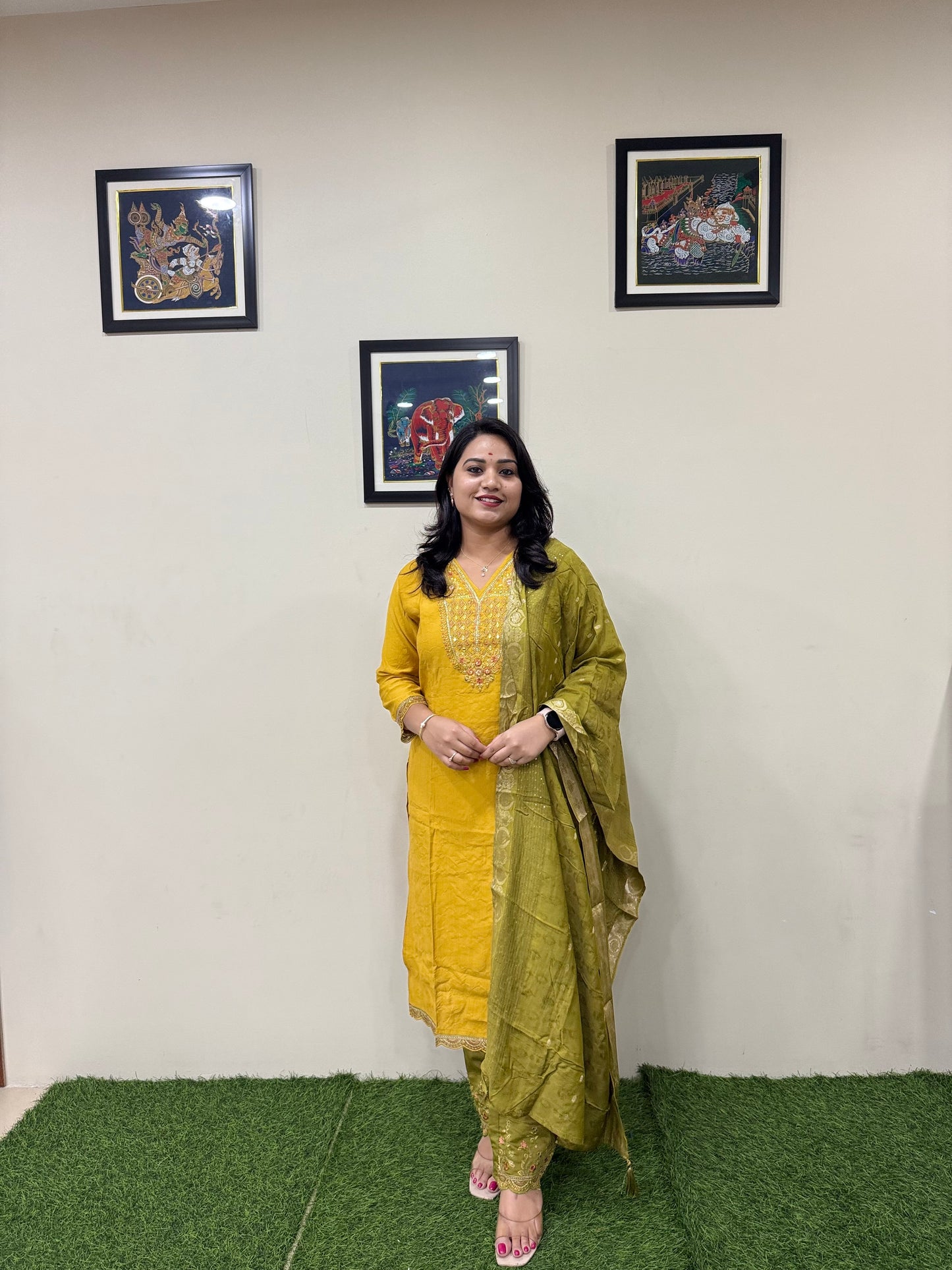 Viscose Embroidered 3-Piece Suit Set with Jacquard Dupatta – XL to 3XL