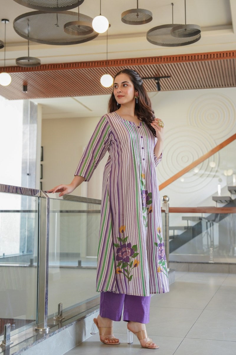 Mul Cotton Kurta Pant Set for Women – Soft & Breathable Daily Wear