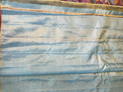 Pure Silk Handloom Saree with Elephant Motifs and Geometric Zari Weaving – Bridal & Festive Wear