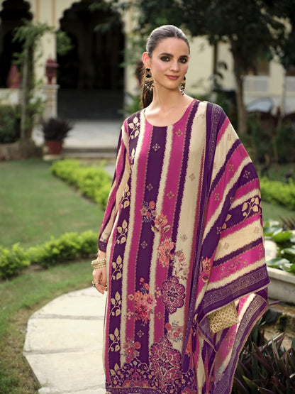 Crepe Kurta Pant Dupatta Set with Beautiful Detailing Work for Women – Sizes M to XXL