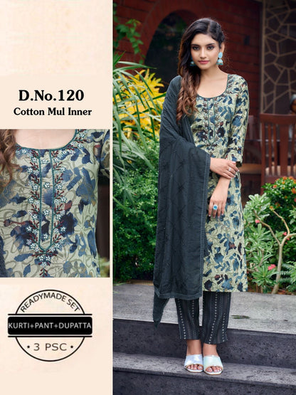 Modal Chanderi Handwork Kurta with Chanderi Silk Bottom and Sequins Dupatta – Premium 3-Piece Set (M–2XL)