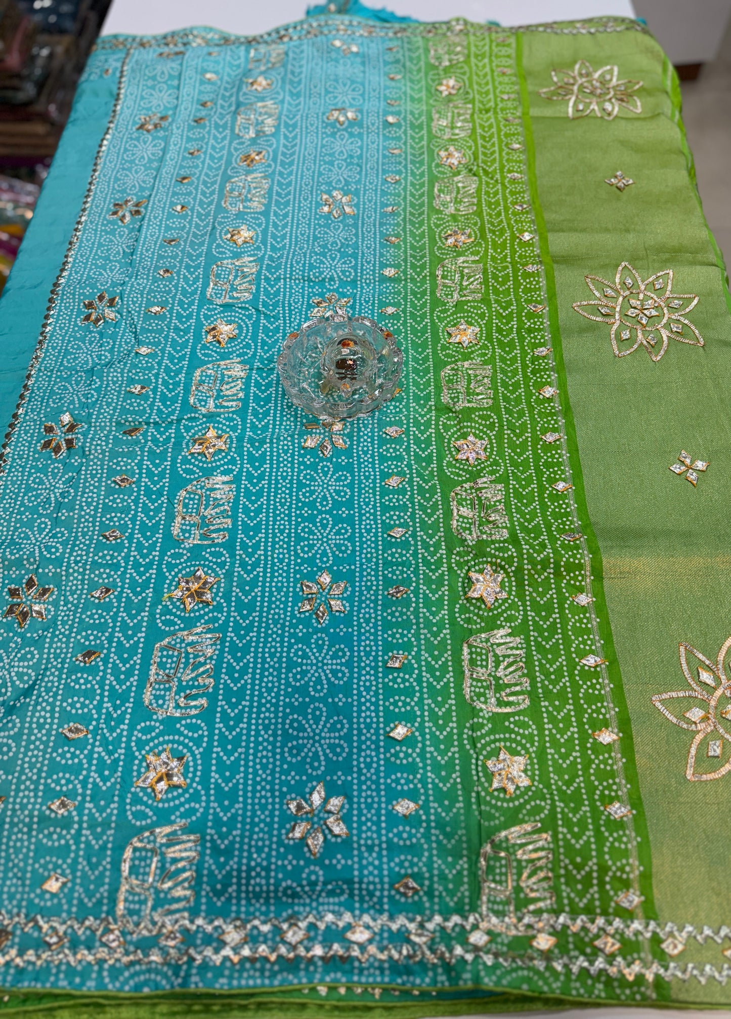 Pure Modal Silk Saree with Embroidered Border and Matching Blouse