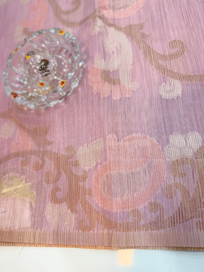 Jamdhani Cotton Saree with Zari Weave and Tassel Pallu – Pastel Festive Wear