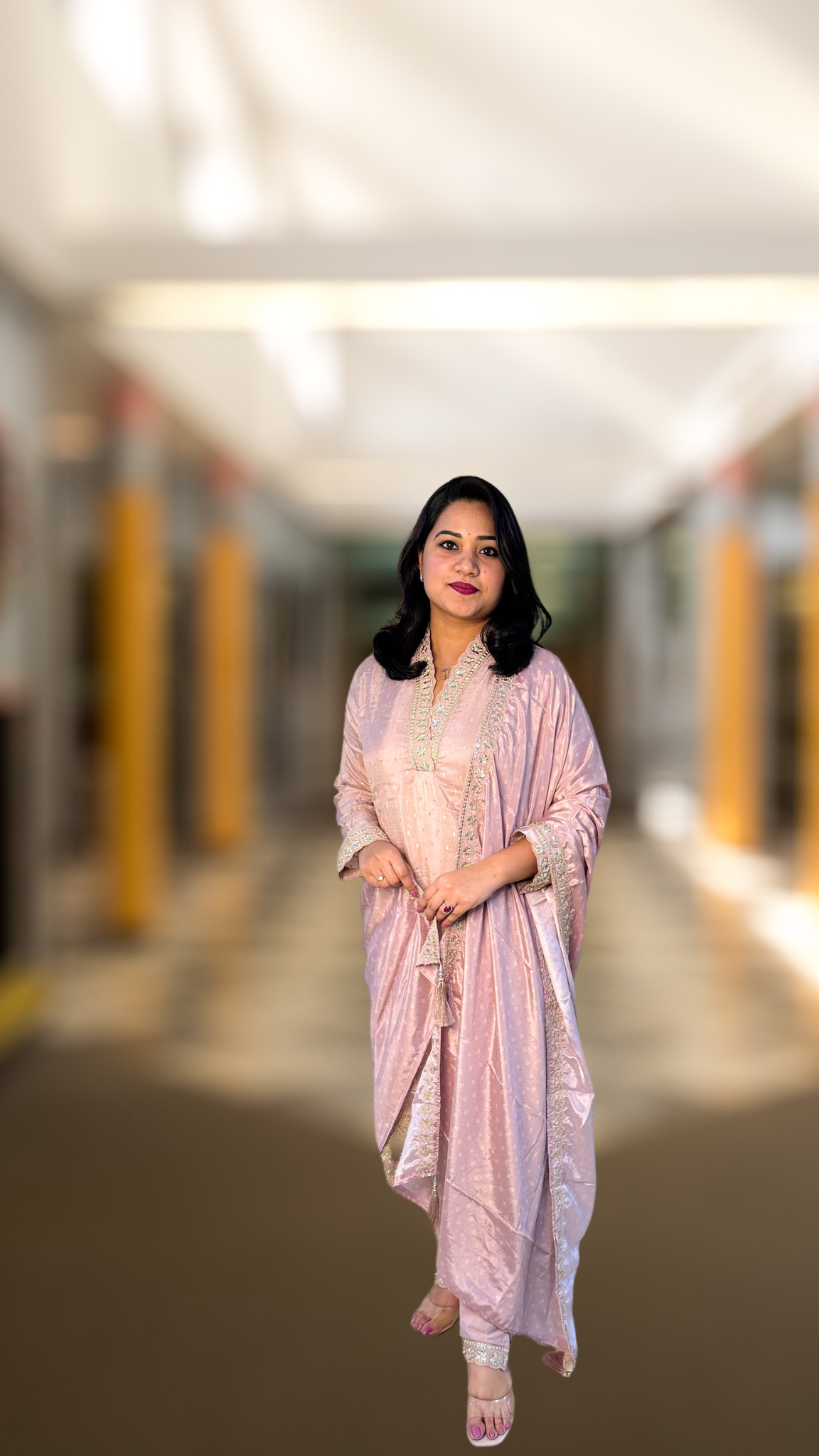 Viscose Jacquard Silk XL Size Suit Set with Digital Embroidered Dupatta – 3-Piece Festive Outfit for Women