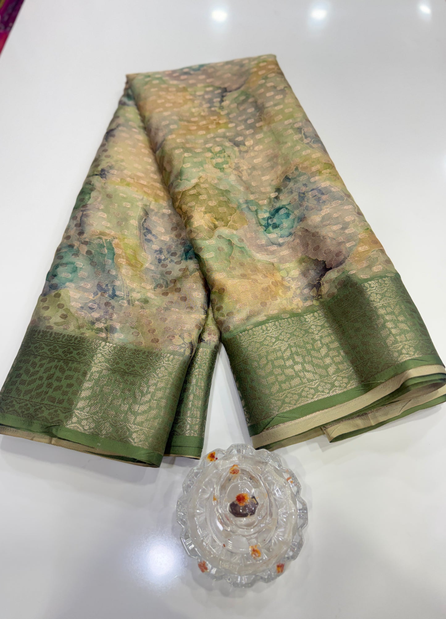 Georgette Silk Butti Saree with Rich Printed Pallu