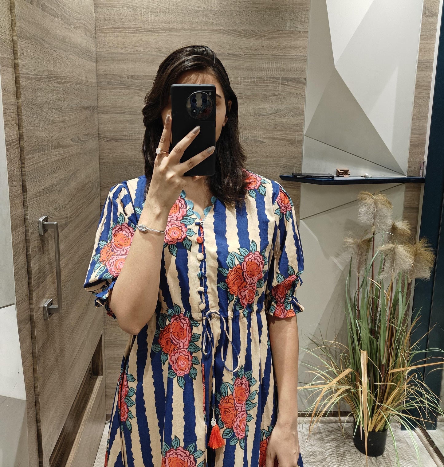 Premium Cotton Tunnel Tunic Midi Dress with Lace Detailing – Women’s Ethnic-Fusion Wear (Sizes 38 to 44)