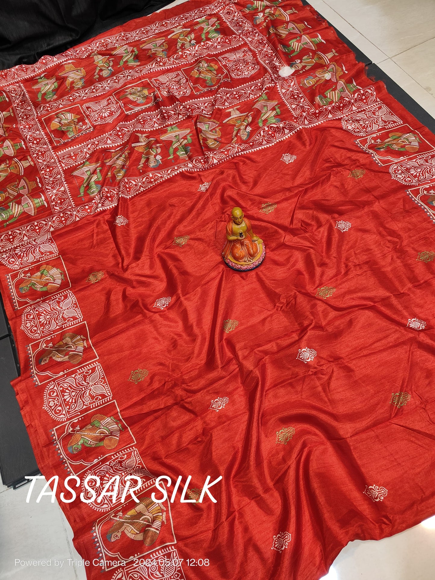 Tussar Silk Saree with Blouse Piece – Women’s Festive and Traditional Wear