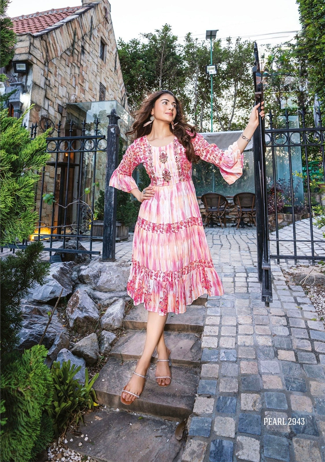 Pure Muslin Tie-Dye Handwork Frock Dress – Women’s Designer Summer Wear (XL, XXL)