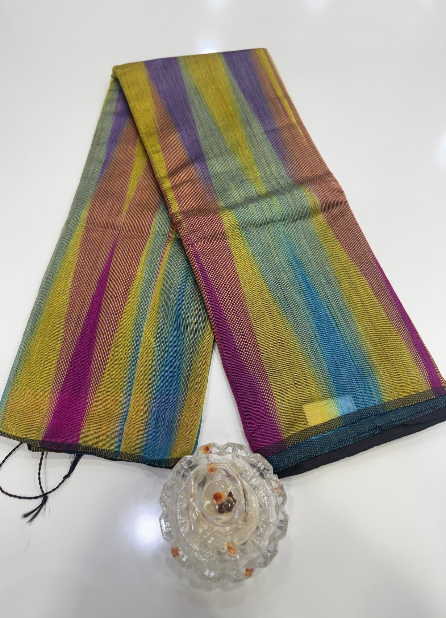 Ikat Kotki Cotton Silk Saree for Women with Matching Blouse Piece – Handwoven Traditional Design