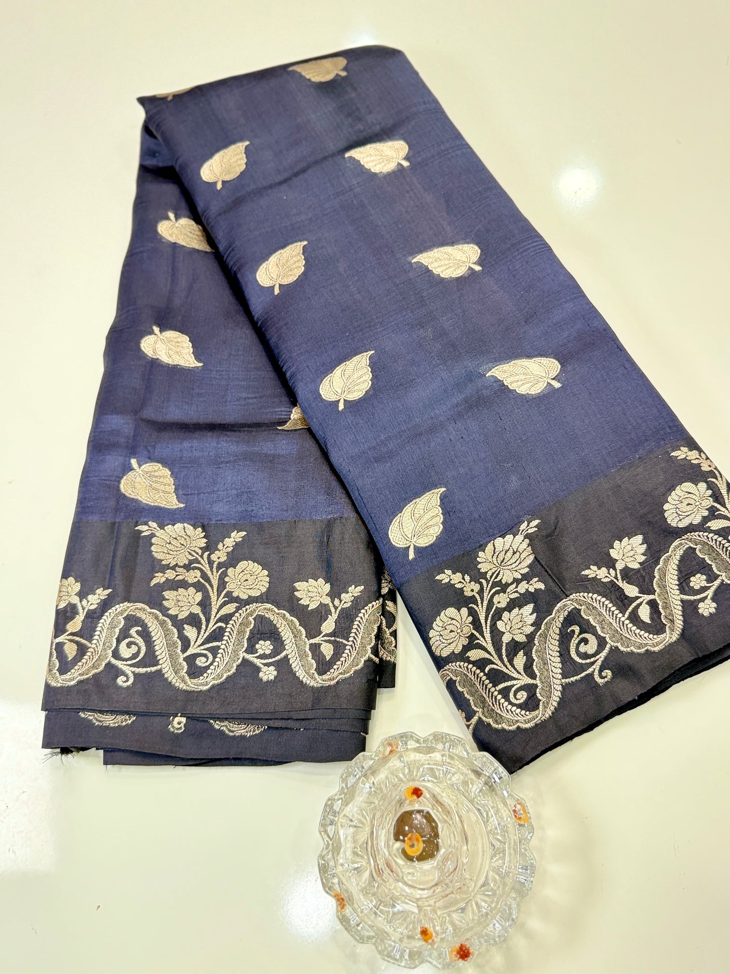 Pure Handloom Banarasi Raw Mango Silk Saree with Kaduwa Resham Zari and Silk Mark Certified Blouse