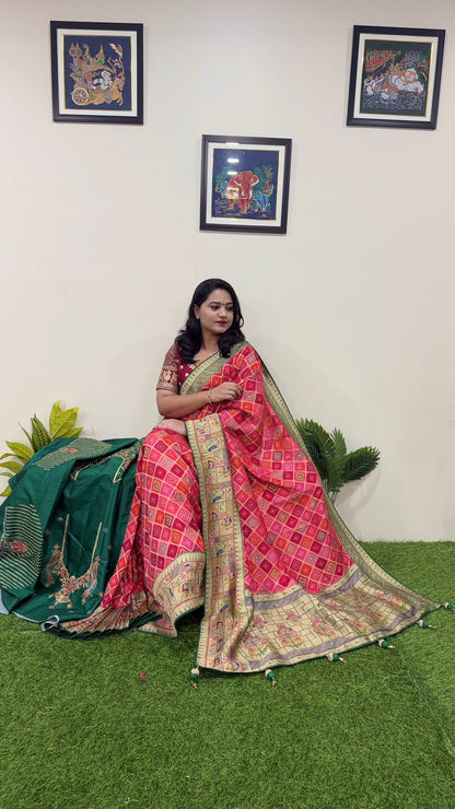 premium designer saree with traditional weaving and embroidered blouse – ethnic festive wear for women