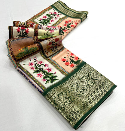 Dola Viscose Silk Saree with Exquisite Printed Design – Elegant Festive Wear for Women
